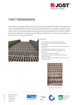 twfe trennrinnen - JÖST GmbH + Co. KG