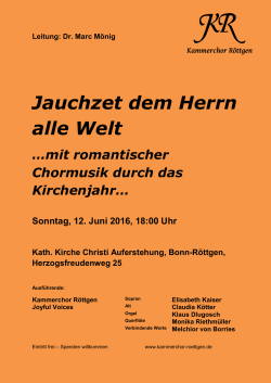 Jauchzet dem Herrn alle Welt