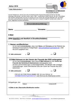 Ehemaligen Formular - Sch&ouml;nbuch