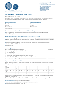Checkliste-download - UniversitätsKlinikum Heidelberg