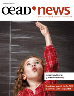 oead.news Nr. 100/2016 - Österreichischer Austauschdienst