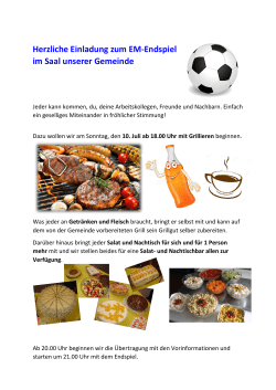 Herzliche Einladung zum EM-Endspiel im Saal - FCG