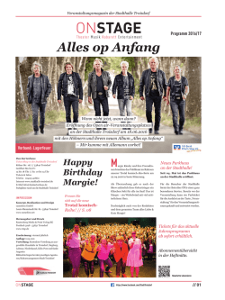 Veranstaltungsmagazin der Stadthalle Troisdorf als