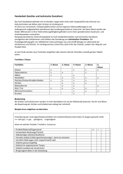 Handarbeit (textiles und technische Gestalten)