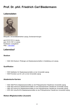Prof. Dr. phil. Friedrich Carl Biedermann