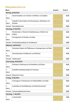 MittagsMenüService - Partyservice Mues