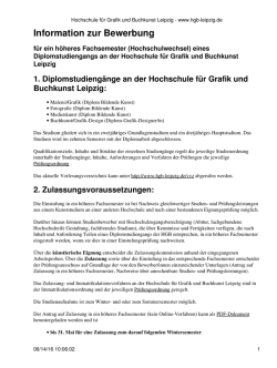 Information zur Bewerbung