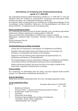 Informationen zur Erstellung einer