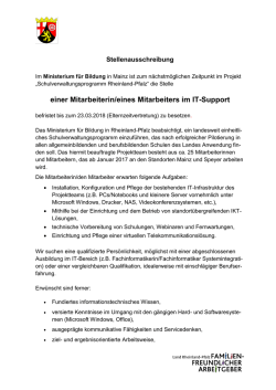 einer Mitarbeiterin/eines Mitarbeiters im IT-Support