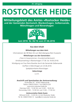 06/2016 - Amt Rostocker Heide