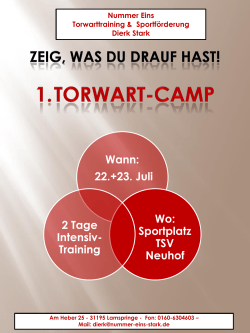 Torwart-Camp