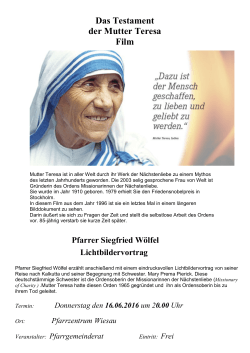 Das Testament der Mutter Teresa Film