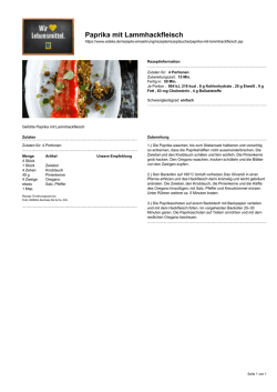 Paprika mit Lammhackfleisch