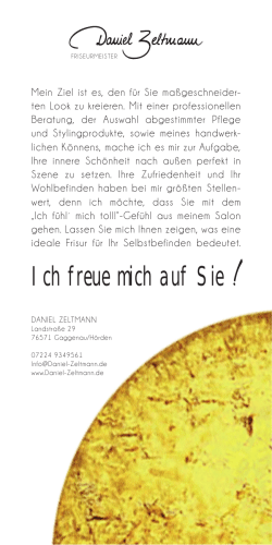Preise - Daniel Zeltmann Friseurmeister