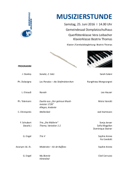 musizierstunde - Musikschule Arlesheim
