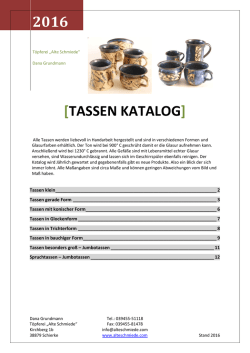 Tassen Katalog