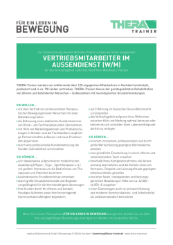 vertriebsmitarbeiter im aussendienst (w/m)