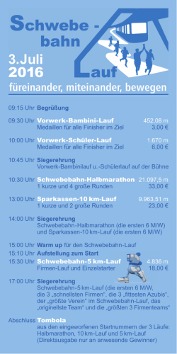 3.Juli 2016 - Schwebebahn-Lauf
