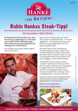 Robin Hankes Steak-Tipp!