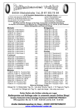Angebote - Reifenhandel VUIDAR GmbH
