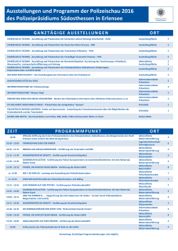 Polizeischau 2016 - Programmplakat