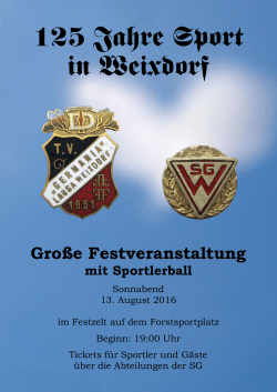 125 Jahre Sport in Weixdorf