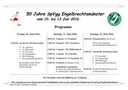 50 Jahre SpVgg Engelbrechtsmünster vom 10. bis 12.Juni 2016