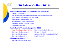 20 Jahre Violino 2016