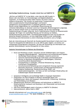 Nachhaltige Stadtentwicklung – Ecuador nimmt Kurs auf HABITAT III
