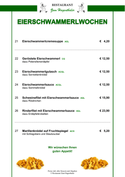 Eierschwammerlwochen 2016