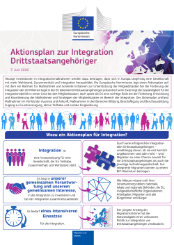Factsheet zum Aktionsplan zur Integration
