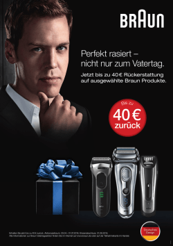 Jetzt bis zu 40 &euro; R&uuml;ckerstattung auf ausgew&auml;hlte