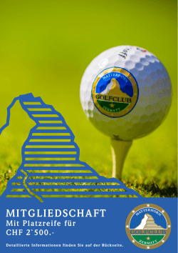 mitgliedschaft - Golf Club Matterhorn