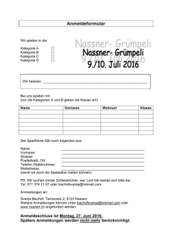 Gr&uuml;mpeli Anmeldeformular 2016