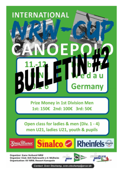 Int. NRW-Cup 2016 Bulletin 2 - Kanu