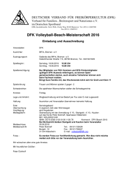 DFK Volleyball-Beach-Meisterschaft 2016