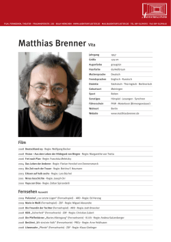 Matthias Brenner Vita