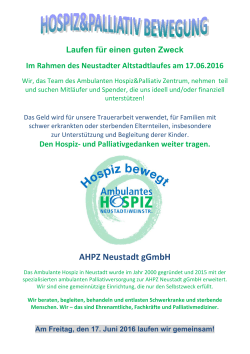 Flyer - Ambulantes Hospiz Neustadt