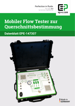 Mobiler Flow Tester zur Querschnittsbestimmung