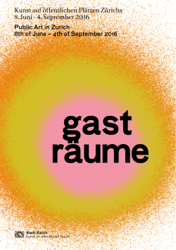 Booklet «Gasträume 2016