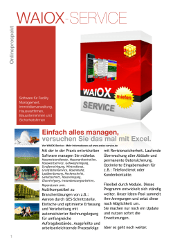 Waiox Werbe PDF - Facility Management Software mieten
