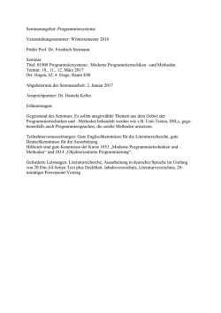 Informationen zum Seminar im WS 2016/17