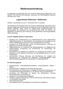 Zugeordnete/r Referent/in EFRE-Fondsverwaltung/