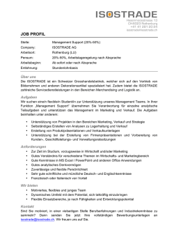 job profil - studunilu.ch &mdash; Studentische Organisationen Uni Luzern