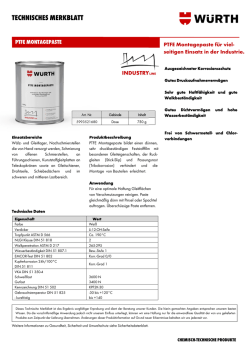 TECHNISCHES MERKBLATT