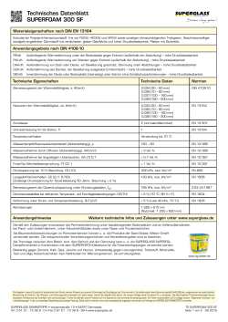 Technisches Datenblatt SUPERFOAM 300 SF