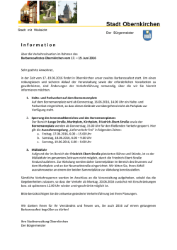 Informationen f&uuml;r Anwohner