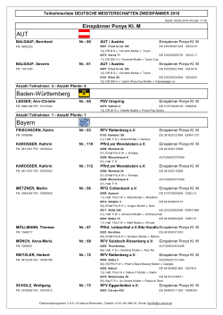 Einspänner Ponys Kl. M - Turnierdienst Brinkmann