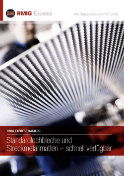 Standardlochbleche und Streckmetallmatten – schnell