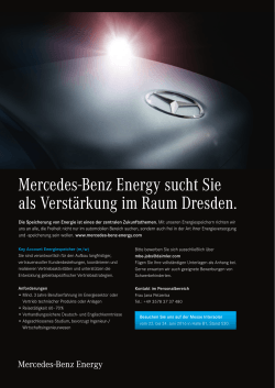 Key Account Energiespeicher (m/w) - Mercedes-Benz